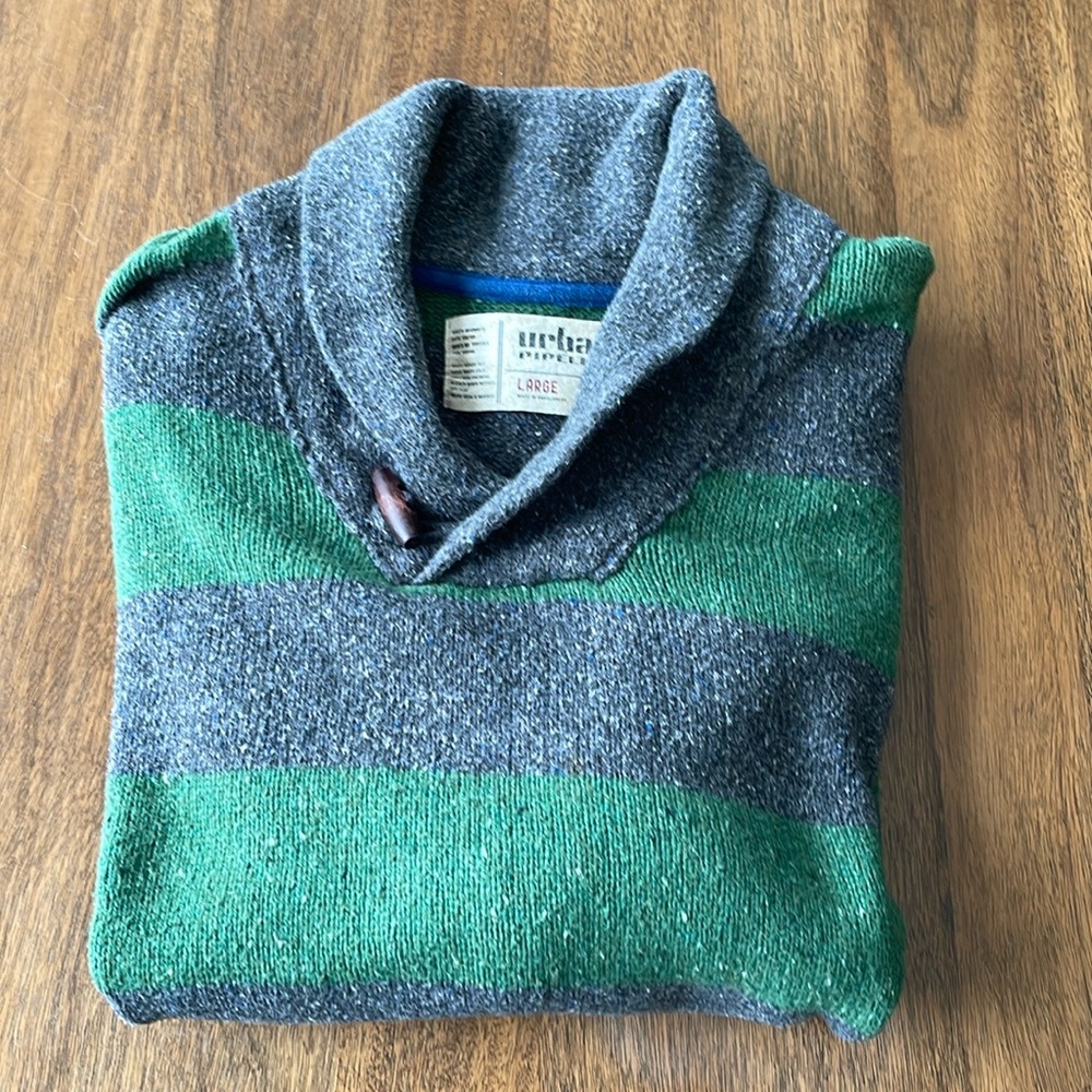 Urban Pipeline Grey&Green Sweater